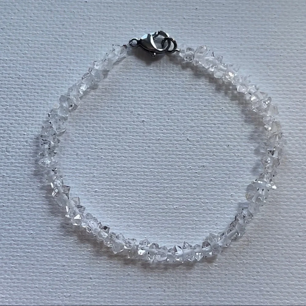Genuine Herkimer Diamond Quartz Bracelet!